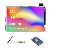 UeeKKoo Écran tactile 3,5" compatible avec Raspberry Pi 5/Pi 4B/3B+/3B/Zero/Pi Zero 2W/Zero W/Zero WH/CM5/CM4, écran IPS 480 x 320, angle de vision de 160°, port tactile SPI