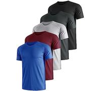 UEEKO 5 Pack T-Shirts De Sport pour Hommes Sweat à Manches Courtes Running Men Speed Dry Respirant Maillot Fonctionnel De Fitness XL