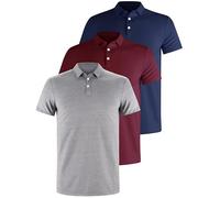 UEEKO Pack de 3 Polos Homme Slim en Coton Piqué Technique - Confort Optimal & Respiration Dynamique - Golf, Tennis, Bureau ou Loisirs Urbains- Tailles M-4XL