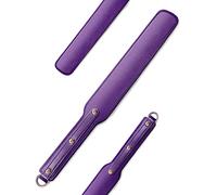 Ueemph Cravache d'équitation de 45,7 cm, pagaie en cuir violet, pagaie de tapis super durable, courbes équestres (violet)