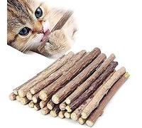 Simona Micah Herbe à Chat Bâtons Bio à mâcher Jouets naturels de Plantes Matatabi Silvervine Bâtons à mâcher Chat Dents Nettoyage Jouet à mâcher pour Chat Chaton Kitty