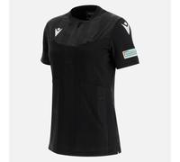 UEFA ARBITRE FEMME - MAILLOT MATCH DAY NOIRE SS - FOOTBALL MACRON M21
