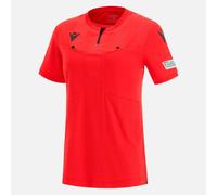 UEFA ARBITRE FEMME - MAILLOT MATCH DAY ROUGE SS - FOOTBALL MACRON M21