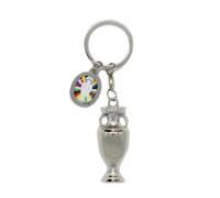 UEFA Euro 2024 AMBALLCOM | UEFA | Porte-clés | Mini Réplique du Trophée 37 mm | Accessoire pour Clés | Cadeau pour un Fan de Football