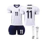 UEFA Euro 2024 England home kids soccer jersey #11 Foden 24