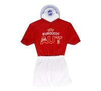 UEFA Euro 2024 Mini kit / mini maillot 17 x 14 cm, avec ventouse, article pour fan de football, championnat d'Europe, produit sous licence officielle, article cadeau (design austrien)