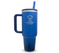 UEFA Women's Champions League - Bouteille isotherme de 1,13 l - Produit sous licence officielle UWCL - Bouteille d'eau avec paille et poignée intégrées, tasse de voyage isotherme à double paroi, en