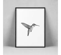 UEHVVF Petits oiseaux sur toile, tableau rétro noir et blanc, impression jet d'encre non toxique, affiche, salon, décoration murale, sans cadre (50 x 70 cm)