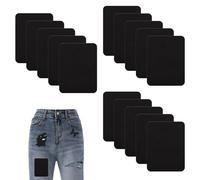 UEIOAVL Transferts thermocollants Lot de 15 patchs thermocollants en coton, patchs adhésifs en tissu, patchs de réparation thermocollants, patchs thermocollants en denim pour robes, chemises(noir)