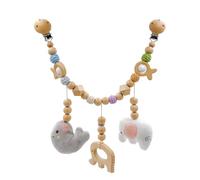 Ueiwffzo Chaîne de poussette pour bébé - Éléphant arc-en-ciel - Pendentif pour poussette - Jouet à suspendre pour bébé garçon et fille (éléphants)