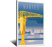 UEJD Nantes Monument France Affiche de Voyage Vintage - Décoration Murale Moderne sur Toile pour Chambre à Coucher - Poster Décoratif - Cadeau