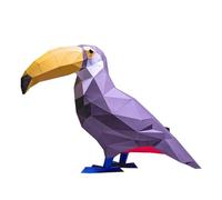 Uematu Cute Toucan Paper Sculpture,Pre-Cut DIY Papercraft Kit,Handmade Cute Figurine, Gift, Origami 3D, Paper Trophy,3D Puzzle, Paper Sculpture, Papercraft Set for Adults