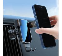 UEMATU Support Téléphone Voiture pour Fiat 500 500L 500X Ducato Tipo,Rotatif à 360° Réglable Très Stable Porte Telephone Voiture,pour Grille D'aération de Accessoire Voiture,A Black