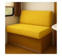 UemumPem Housse de Coussin Extensible en Jacquard Imperméable pour Camping-Car et Caravane, Housse Antidérapante Élastiques pour Banquette, Van ou Canapé (Jaune,W 100-125 cm, D 50-65 cm)