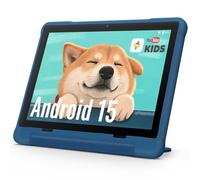 UEMXDOX Tablette pour enfants, tablette Android 15 2025 pour enfants à partir de 3 ans, 8 Go + 64 Go, extensible jusqu'à 512 Go, écran tactile de 10" avec étui, WiFi 6, BT5, contrôle parental