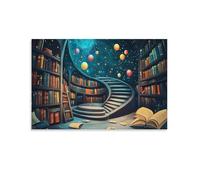 UENDOKRNN étagères de livres Peinture Sur Toile Toile Murale Ciel étoilé Murale Pour Chambre Bain Salon Chambre Restaurant Toile De Haute Qualité 16x24inch(40x60cm)