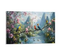 UENDOKRNN Oiseaux Peinture Sur Toile Mural La forêt Animauxs Deco Tableau Murale Bain Salon Chambre Restaurant Toile Résistant À L'eau 12x18inch(30x45cm)
