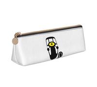 UENFFKDAP Cat1 Trousse à crayons en cuir avec fermeture éclair Pour école et bureau Unisexe, blanc, Taille unique, Trousse de maquillage