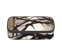 UENFFKDAP Crown of Thorns Trousse à crayons grande capacité pour étudiant avec fermeture éclair Convient pour l'école et le bureau Unisexe, Noir , Taille unique, Trousse de maquillage