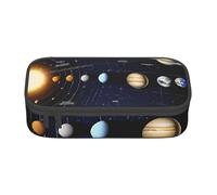 UENFFKDAP Exploring The Solar System Trousse à crayons grande capacité pour étudiant avec fermeture éclair Convient pour l'école et le bureau Unisexe, Noir , Taille unique, Trousse de maquillage