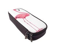 UENFFKDAP Flamingo Trousse à crayons en cuir avec fermeture éclair Pour école et bureau Unisexe, Noir , Taille unique, Trousse de maquillage