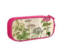 UENFFKDAP Floral in The Old Book Trousse à crayons grande capacité pour étudiant avec fermeture éclair Convient pour l'école et le bureau Unisexe, rose, Taille unique, Trousse de maquillage