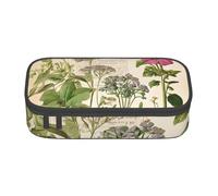 UENFFKDAP Floral in The Old Book Trousse à crayons grande capacité pour étudiant avec fermeture éclair Convient pour l'école et le bureau Unisexe, Noir , Taille unique, Trousse de maquillage