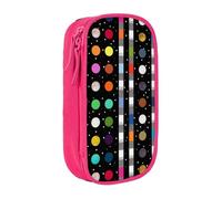 UENFFKDAP Glitter Rainbow Polka Dot Stripe Black and White Grande capacité Trousse à crayons Étudiant Trousse à cosmétiques Convient pour l'école et le bureau Unisexe, rose, Taille unique, Trousse de