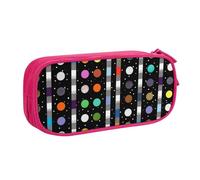 UENFFKDAP Glitter Rainbow Polka Dot Stripe Black and White Grande capacité Trousse étudiant Trousse à crayons Trousse à crayons Fermeture éclair Trousse à cosmétiques Convient pour l'école et le