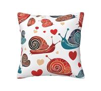 UENFFKDAP Housse de coussin en forme d'escargot mignon, doux et doux pour la peau, fermeture éclair invisible, décoration d'intérieur tendance, plusieurs tailles