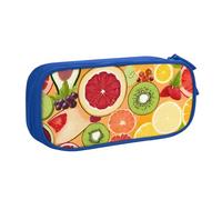 UENFFKDAP Kiwi Trousse à crayons de grande capacité Motif pastèque Pour étudiant Fermeture Éclair Pour école et bureau Unisexe, bleu, Taille unique, Trousse de maquillage