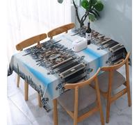 UENFFKDAP Nappe rectangulaire New York Fashion City, imperméable, lavable et réutilisable. Utilisée dans les restaurants, les fêtes, l'intérieur et l'extérieur. 137 x 183 cm