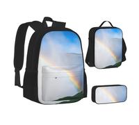 UENFFKDAP Niagara Falls Ensemble sac à dos, sac à déjeuner et trousse à crayons, cartable de grande capacité, sac à dos de loisirs léger