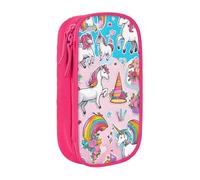 UENFFKDAP Rainbow Grande capacité Trousse à crayons étudiant Trousse à cosmétiques Convient pour l'école et le bureau Unisexe, rose, Taille unique, Trousse de maquillage
