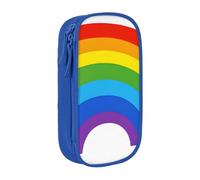 UENFFKDAP Rainbow Print Grande capacité Trousse à crayons pour étudiant Trousse à cosmétiques Convient pour l'école et le bureau Unisexe, bleu, Taille unique, Trousse de maquillage