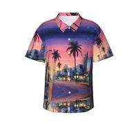 UENFFKDAP The Old Hollywood Chemise hawaïenne à manches courtes pour homme, Noir , XL
