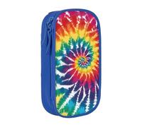 UENFFKDAP Tie Dye Rainbow Grande capacité Trousse à crayons étudiant Trousse à cosmétiques Convient pour l'école et le bureau Unisexe, bleu, Taille unique, Trousse de maquillage