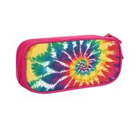 UENFFKDAP Tie Dye Rainbow Grande capacité Trousse à crayons étudiant Trousse à crayons Fermeture Éclair Trousse à cosmétiques Convient pour l'école et le bureau Unisexe, rose, Taille unique, Trousse