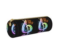 UENFFKDAP Trousse à crayons colorée en cuir avec motif notes de musique pour étudiant, trousse à crayons avec fermeture éclair, trousse à cosmétiques, convient pour l'école et le bureau, unisexe,