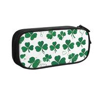 UENFFKDAP Trousse à crayons de grande capacité avec fermeture éclair et inscription Happy St Patrick's Day - Convient pour l'école et le bureau - Unisexe, Noir , Taille unique, Trousse de maquillage