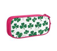 UENFFKDAP Trousse à crayons de grande capacité avec fermeture éclair et inscription Happy St Patrick's Day - Convient pour l'école et le bureau - Unisexe, rose, Taille unique, Trousse de maquillage