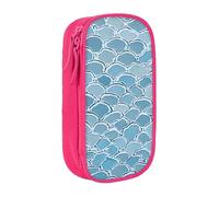 UENFFKDAP Trousse à crayons de grande capacité, motif écailles de sirène, idéale pour l'école, le bureau, unisexe, rose, Taille unique, Trousse de maquillage