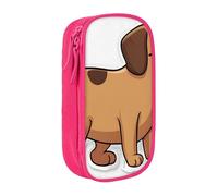 UENFFKDAP Trousse à crayons drôle de grande capacité Motif teckel Pour étudiant Convient pour l'école et le bureau Unisexe, rose, Taille unique, Trousse de maquillage