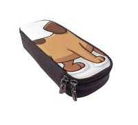 UENFFKDAP Trousse à crayons en cuir avec motif teckel drôle - Pour étudiants - Avec fermeture éclair - Convient pour l'école et le bureau - Unisexe, Noir , Taille unique, Trousse de maquillage