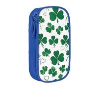 UENFFKDAP Trousse à crayons Happy St Patrick's Day Grande capacité Trousse à crayons étudiant Trousse à cosmétiques Convient pour l'école et le bureau, unisexe, bleu, Taille unique, Trousse de