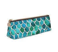 UENFFKDAP Trousse à crayons sirène en cuir avec fermeture éclair - Pour l'école et le bureau - Unisexe, blanc, Taille unique, Trousse de maquillage