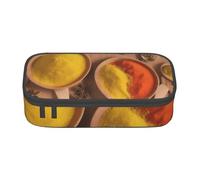 UENFFKDAP Various Seasonings Trousse à crayons grande capacité avec fermeture éclair pour école et bureau Unisexe, Noir , Taille unique, Trousse de maquillage
