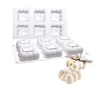 Uenmay Multifonctions Moule à gâteau en Silicone Moule à gâteau D Bakeware Moule DIY nuage 6 trous