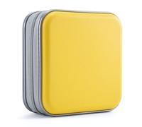 UENTIP Étui de Rangement en Plastique Rigide pour CD et DVD Capacité CD (Jaune, 48 Capacité)