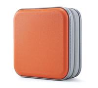 UENTIP Étui de Rangement en Plastique Rigide pour CD et DVD Capacité CD (Orange, 48 Capacité)